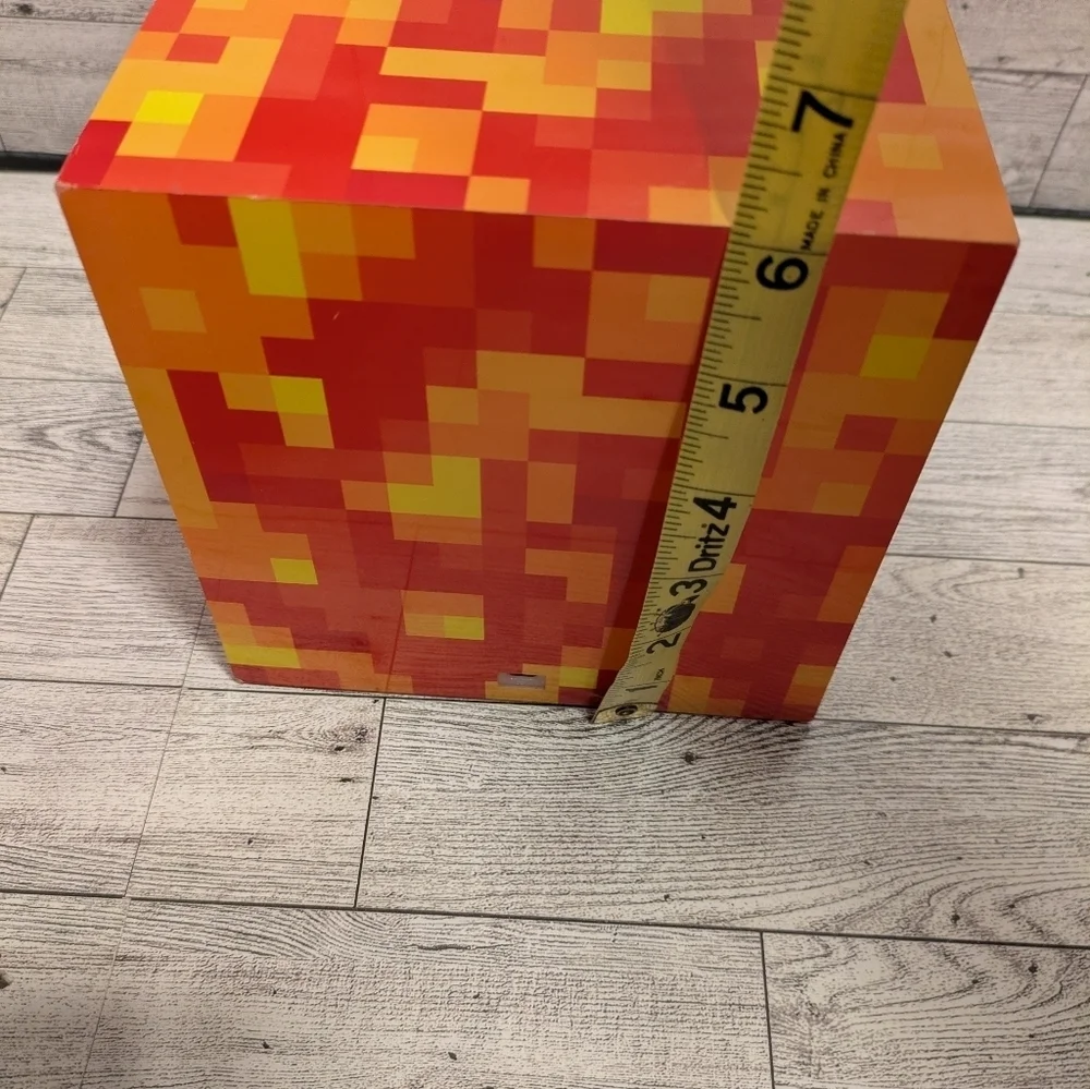 mojang minectaft Night Light Pixelated Orange and Yellow Cube